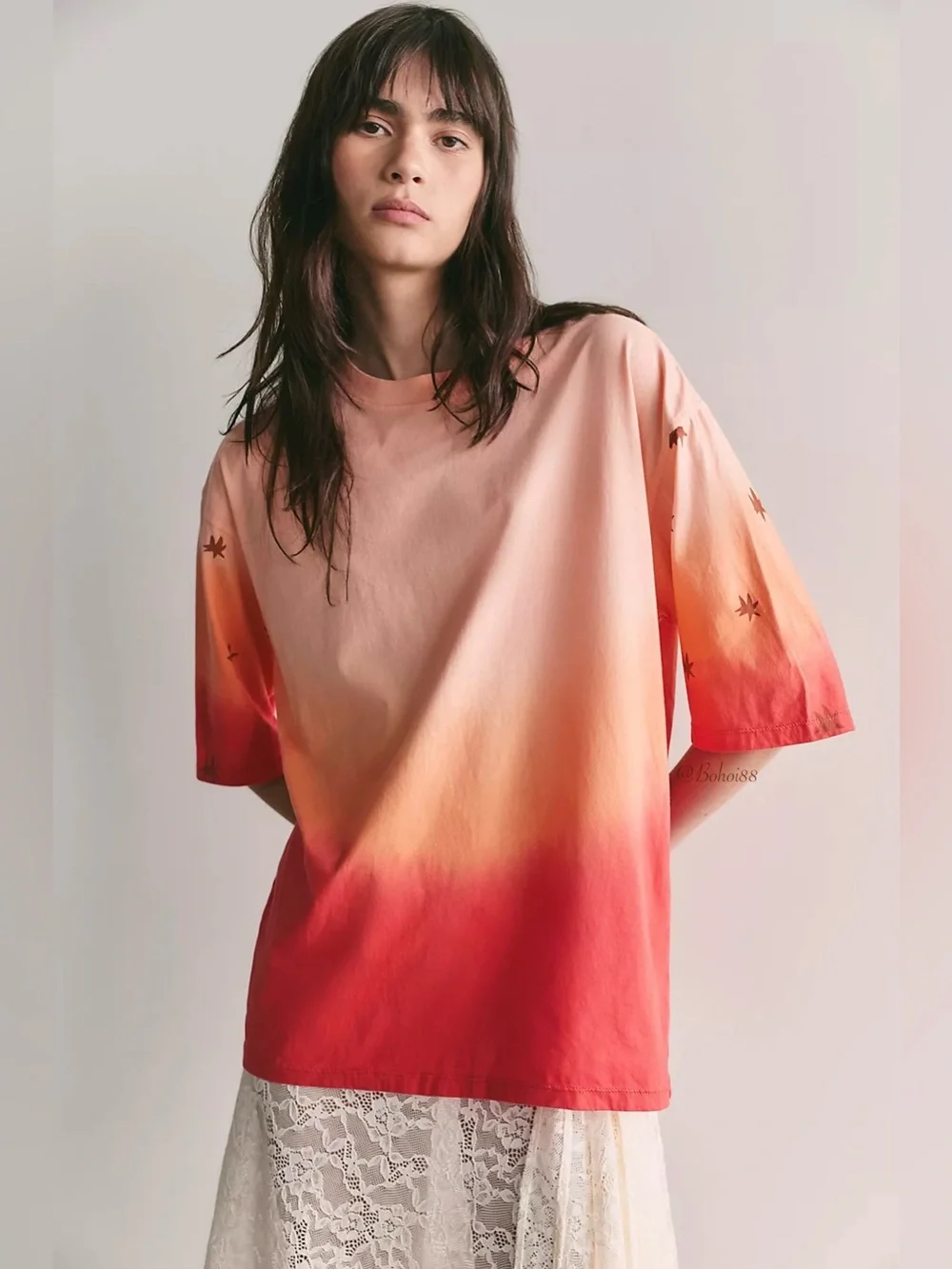 NWT Free People The Tales Dip Dye Star Tee